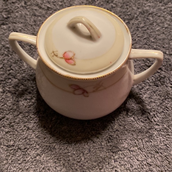 Vintage Nippon Sugar Bowl with Lid & Creamer - Picture 7 of 8